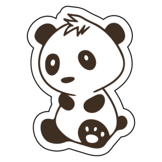 Baby Panda Sticker (Brown)